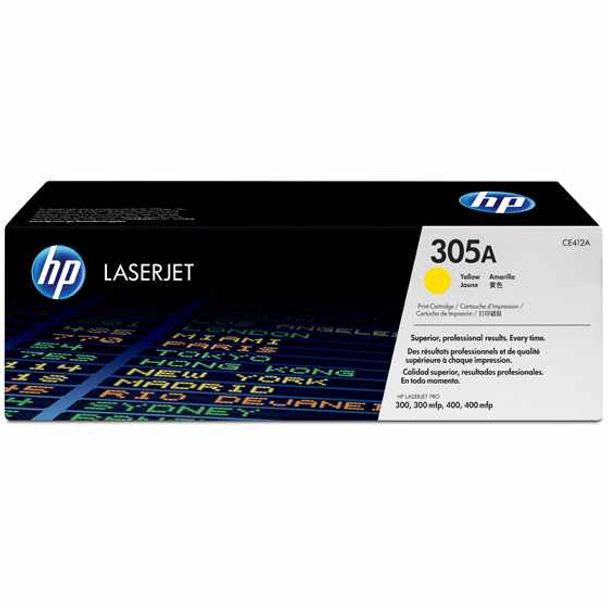 HP 305A Yellow Original LaserJet Toner Cartridge CE412A