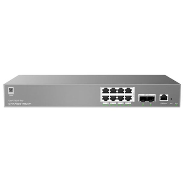 Grandstream GWN7801P Pro Enterprise Layer 2+ Managed PoE Network Switch 8xGigE 2x2.5 Gig SFP 120 Watt PoE+