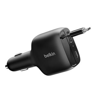 Belkin CCC001fqBK BoostCharge 75W Retractable USB-C Car Charger