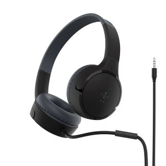 Belkin AUD004btBK SoundForm Mini Wired on-Ear Headphones for Kids Black