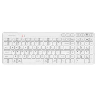 A4Tech ERAKA711 FBK27C AS Fstyler Bluetooth & 2.4G Rechargeable Keyboard 2-Zone Compact Size USB White