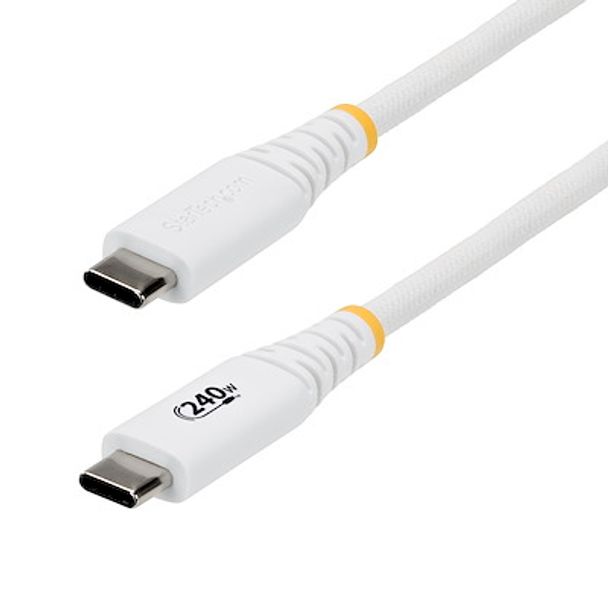 StarTech S2CEPR1MW-USB-CABLE 1m USB-C Charging Cable 240W PD USB-IF White