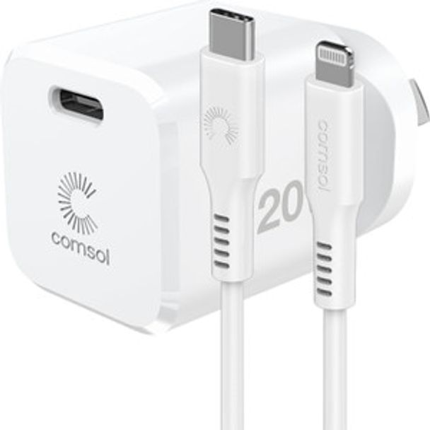 Comsol ACK01F1 Fast Charger & 1.2m Cable Combo Pack