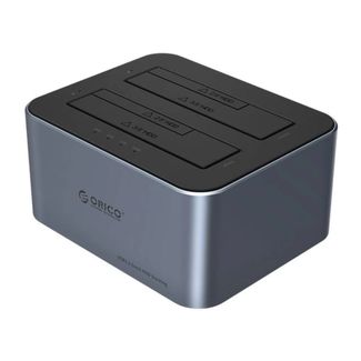 ORICO 6626C3-C-V1-AU-GY 2.5"/3.5" SATA HDD/SSD Dual-bay Dock with Offline Clone Function