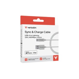 Verbatim 31865 USB-A to Lightning Cable 1.5m White