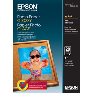 Epson C13S042536 A3 Photo Paper Glossy 200gsm Pack of 20