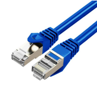 Cruxtec RS7-010-BL CAT7 10GbE SF/FTP Triple Shielding Ethernet Cable Blue 1m