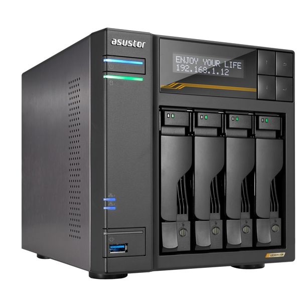 Asustor Lockerstor 4 AS6804T 4-Bay Diskless NAS Ryzen V3C14 Quad-Core CPU 16GB RAM