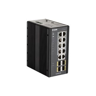D-Link DIS-300G-14PSW 14-Port Gigabit Industrial Managed PoE Switch with 10 1000BASE-T 8 PoE+ ports and 4 SFP ports