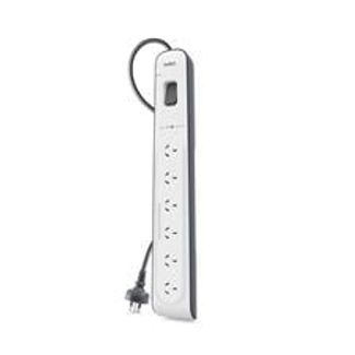 BELKIN BSV603AU2M 6 OUTLET SURGE PROTECTOR WITH 2M CORD, 2YR WTY, $30K CEW