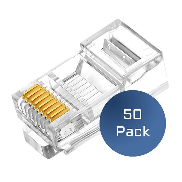 Cruxtec C6-UR50 RJ45 CAT6 UTP Connectors 50 pack