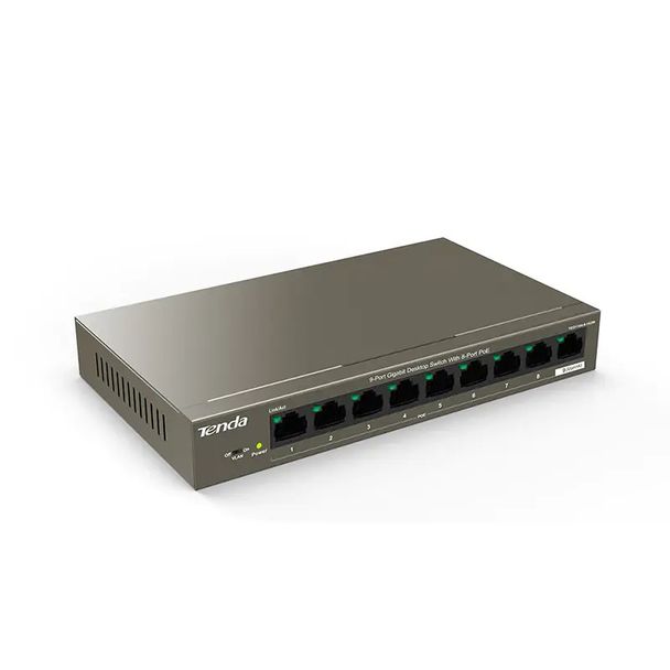 Tenda TEG1109P-8-102W 9-Port Gigabit Unmanaged Ethernet Switch with 8-Port PoE