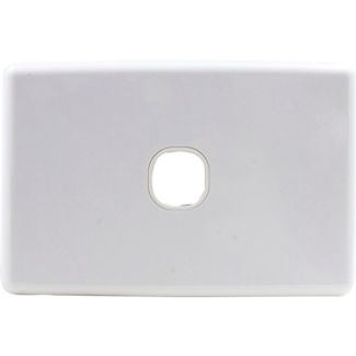 Alogic WP-1G 1 Gang Wall Plate - Clipsal Compatible (White)