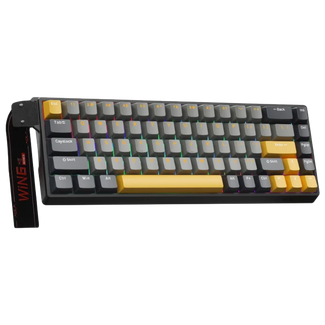 AULA WIN68-MAX-GYB-W WIN68HE Mechanical Keyboard Grey+Yellow+Black Keycaps Wing Chun Magnetic Switch
