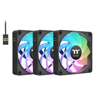 Thermaltake CL-F193-PL14SW-A CT140 140mm EX Reverse ARGB Magnetic Connect PWM Fans Black 3-Pack