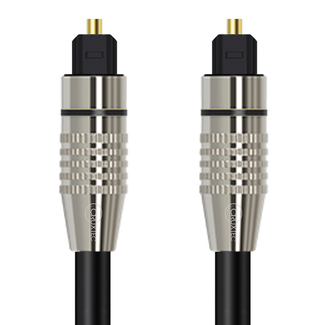 Cruxtec AFO-20-BK Toslink Fiber Optical Digital Audio Cables 20m