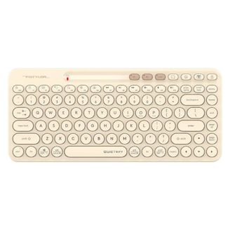 A4tech ERAKA709 FBK36C AS Fstyler Bluetooth & 2.4G Rechargeable Keyboard USB Cafe Latte