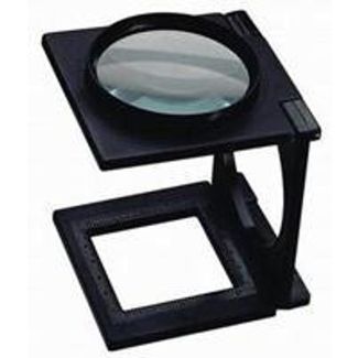 15X Folding Linen Tester Magnifier with Leather Case 15XF
