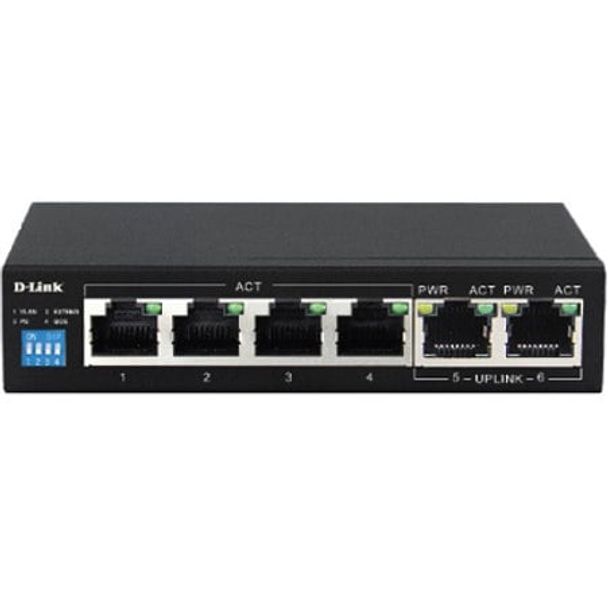 D-Link DES-F1006P-E 6-Port 10/100Mbps PoE Switch