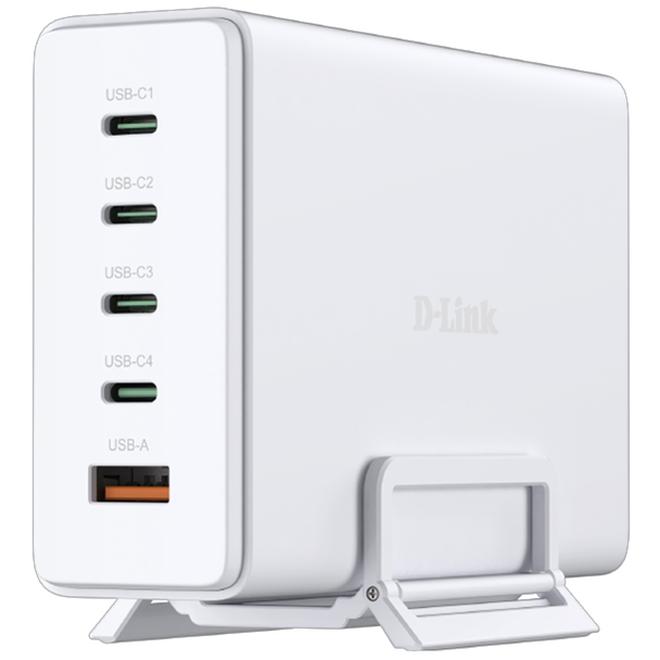D-Link DCF-241 240W GaN Charger with USB-A and 4 USB-C ports