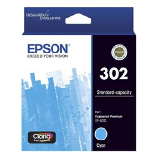 Epson C13T01W292 302 Standard Capacity Claria Premium Cyan Ink Cartridge