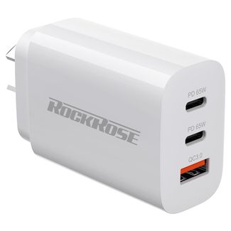 RockRose RRTC14AU Casa III G65 65W PD & QC 3.0 Compatible Tripple Port Travel Charger