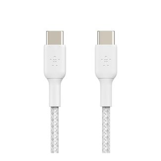 Belkin CAB004bt1MWH2PK Boost Charge 1m USB-C to USB-C Braided Cable White 2 Pack