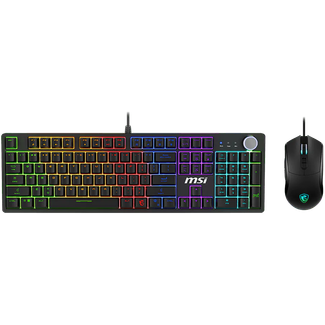 MSI FORGE GK320 COMBO RED RGB Wired Linear Mechanical Gaming Keyboard and Mouse Combo Black
