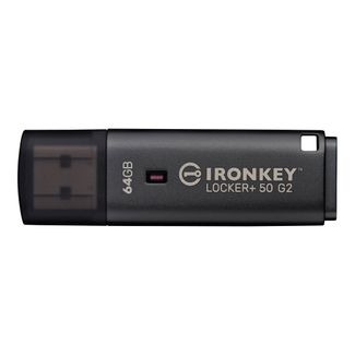 Kingston IKLP50G2/64GB IronKey Locker+ 50 G2 USB Flash Drive 64GB