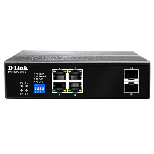 D-Link DIS-F100G-6PS-E 6-Port Unmanaged PoE+ Switch