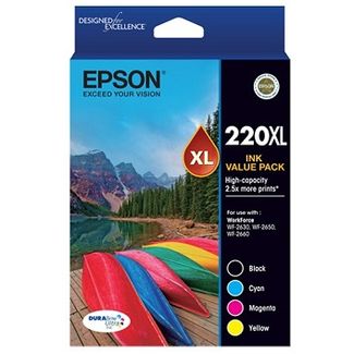 Epson C13T294692 T294692 220XL Capacity Four Colour Value Pack (Black| Cyan| Magenta and Yellow)