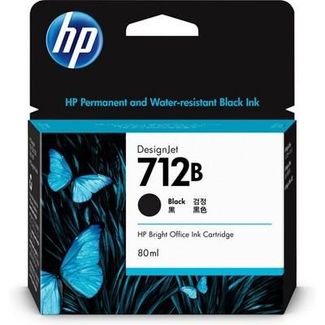 HP 3ED29A 712B 80-ml Black DesignJet Ink Cartridge