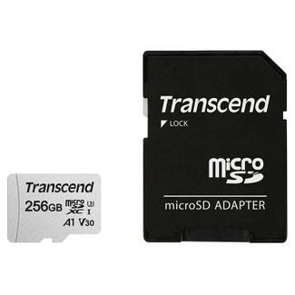 Transcend TS256GUSD300S-A 300S 256GB UHS-I U3 A1 microSD with Adapter