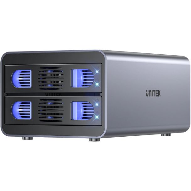 Unitek S1308C01-AU 2-Bay USB-C RAID External Hard Drive Enclosure