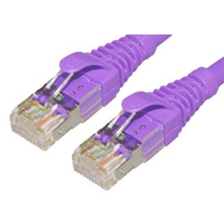 Comsol STP-01-C6A-PUR 1M 10GbE Cat 6A S/FTP Shielded Patch Cable - Purple
