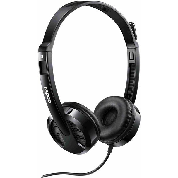 Rapoo H100 Black Wired Stereo Headsets
