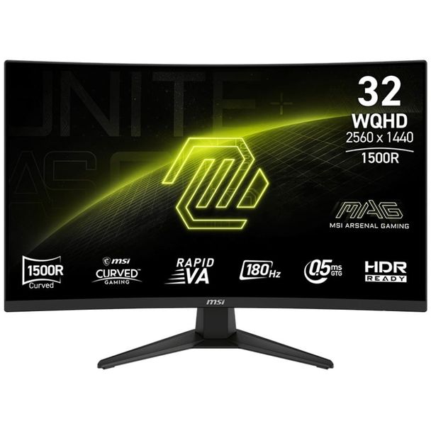 MSI MAG 321CQF E18 31.5" QHD 180Hz VA Curved Gaming Monitor