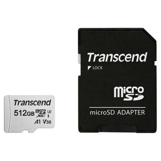 Transcend TS512GUSD300S-A 300S 512GB UHS-I U3 A1 microSD with Adapter