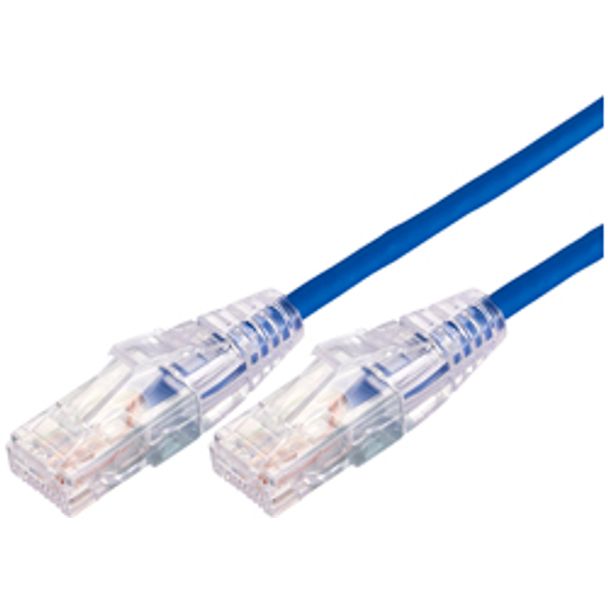 Comsol UTP-02-C6A-UT-BLU 2m RJ45 Cat 6A Ultra Thin Patch Cable - Blue