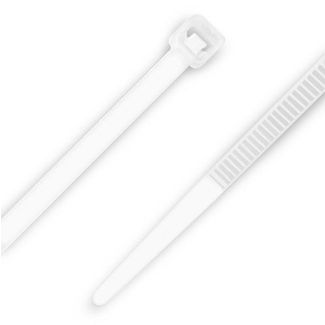 Alogic NC125WHT Nylon Cable Tie White 100mm X 2.5mm - (Bag of 100)