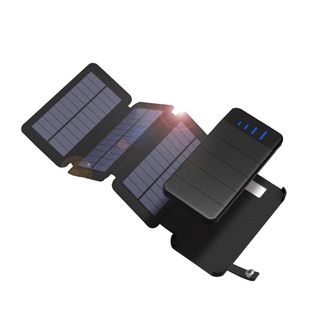 Cygnett CY2805PBCHE ChargeUp Explorer 8000 mAh Power Bank with Solar Panels Black