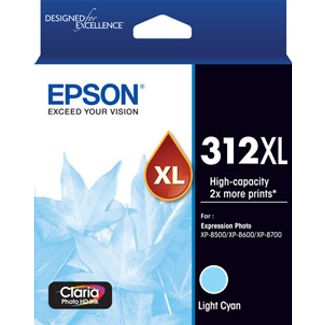 Epson C13T183592 312XL High Capacity Claria Photo HD Light Cyan Ink Cartridge