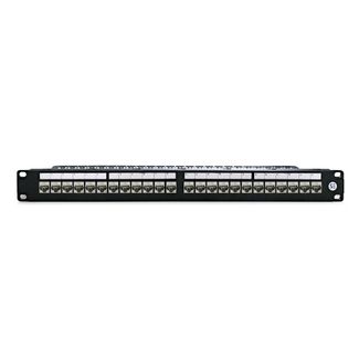 Serveredge C6A-PP24ULC-CUP-SH 24 Port Shielded Cat6A 10 Gigabit Patch Panel with Couplers