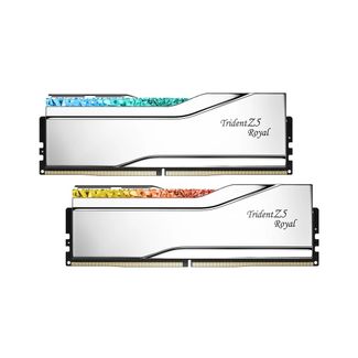 G.Skill F5-6400J3239G32GX2-TR5S Trident Z5 Royal RGB 64GB (2x 32GB) DDR5 6400MHz CL32 Desktop Memory Silver