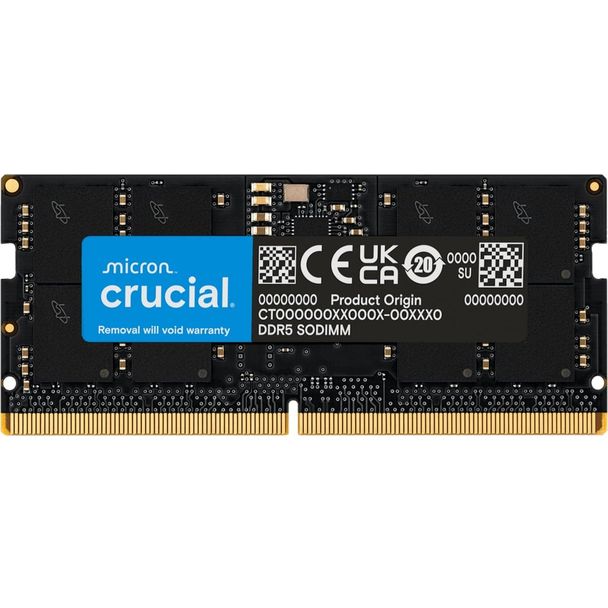 Crucial CT64G56C46S5T 64GB (1 x 64GB) DDR5 SODIMM 5600MHz CL46 Laptop Memory Tray