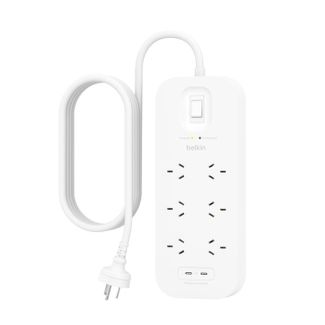 Belkin SRB006AU2M SurgePro 6-Outlet Surge Protector with Dual USB-C 30W