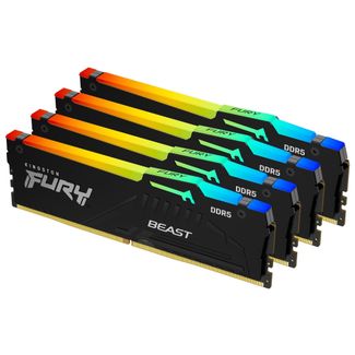 Kingston KF556C40BBAK4-128 FURY Beast RGB 128GB (4x 32GB) DDR5 5600MHz Desktop Memory Black