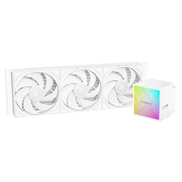 Sudokoo NEXAURA360 WHITE NEXAURA 360mm AIO Liquid CPU Cooler with ARGB LED Pump White