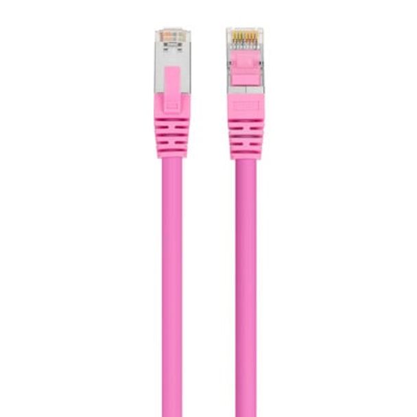 Comsol SSTP-01-C8-PNK 1 Metre 40GbE Cat 8 S/FTP Shielded Patch Cable LSZH - Pink