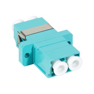 Serveredge LC-ADP-OM4 LC Female to LC Female Multi mode Duplex OM4 Fibre Adaptor - AQUA COLOR